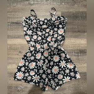 The Children's Place Black and White Floral Bodysuit